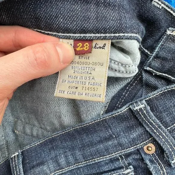 Seven for all Mankind Vintage Y2K Dark Wash Capri Jeans - Picture 4 of 5